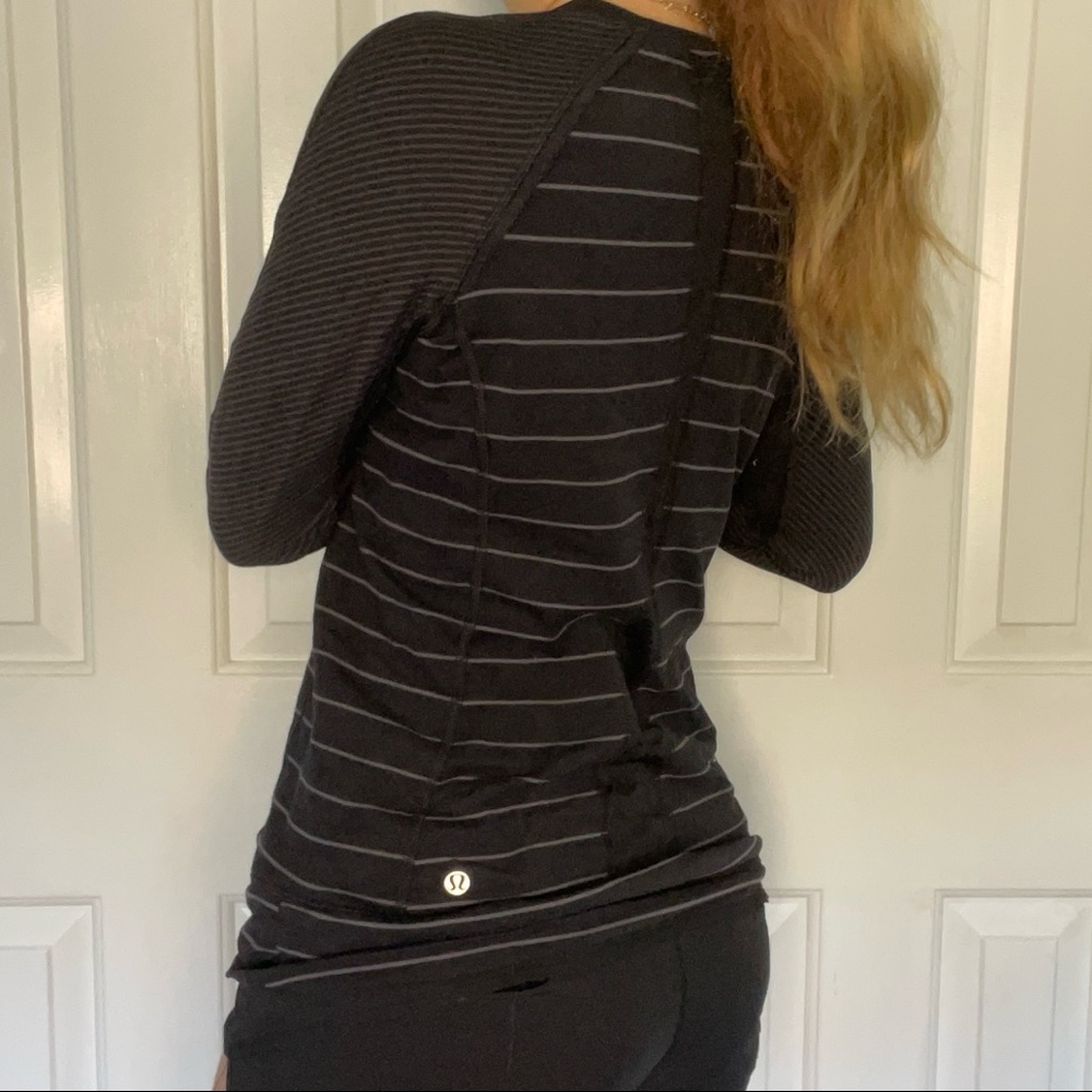 Black Striped LuLuLemon Long Sleeve